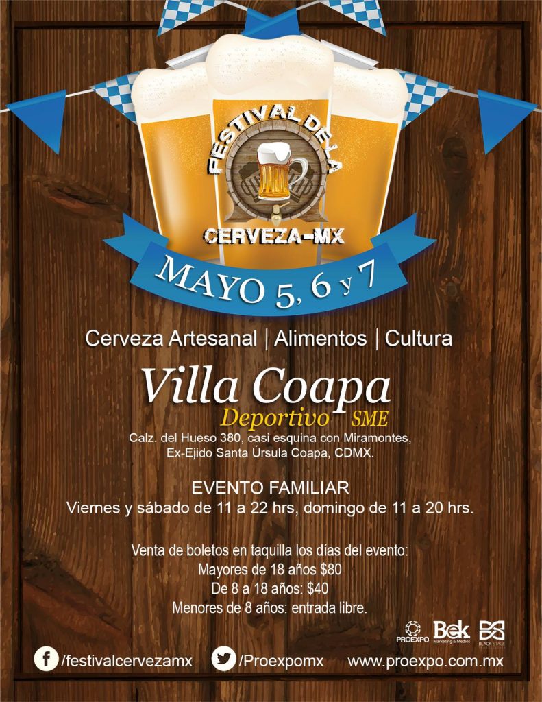 FESTIVAL DE LA CERVEZA MX- COAPA 2017- CARTEL-