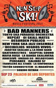Non Stop Ska 2017 - segundo cartel mexico