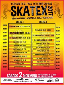Skatex 2017 - Horarios