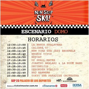 Ska 2017- horarios - escenario domo