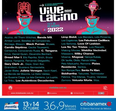 vive latino 2022 - cartel oficial